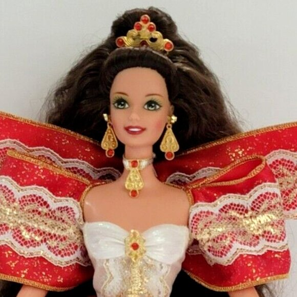 Beautiful Brunette Barbie 1997 Happy Holidays doll Fully dressed. No flaws - Picture 12 of 12